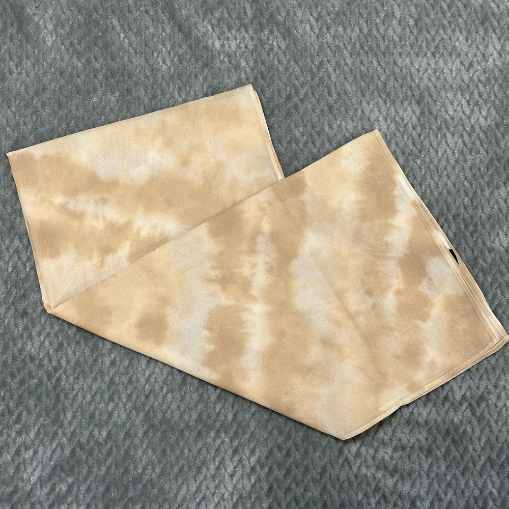 Colleen Lopez Shawl Wrap Scarf Bohemian Chic Hippy Sheer Tie Dye Neutral Beige - Picture 3 of 10